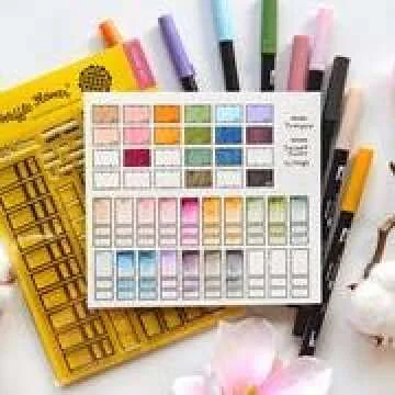 Waffle Flower Clear Stamps - Color Swatches for Art & Crafts