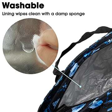 J World New York Lunch Tote Bag Insulated Lunch-Box for Women & Teen Girls, Night Bloom