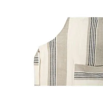 Chic Cotton Woven Apron with Pocket for Stylish Cooking