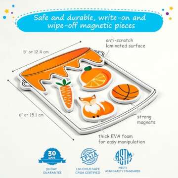 Simply magic 11 Jars Magnetic Color Sorting Set - Color Sorting Toys for Toddlers, Color and Shape Sorting, Preschool Circle Time Learning Activities, Color Learning Toys, Color Matching Games