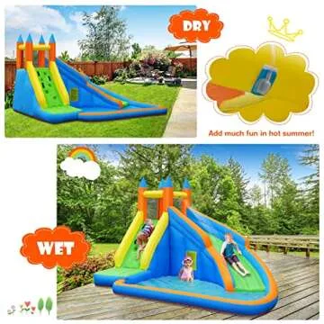 Costzon Inflatable Water Slide - Outdoor Summer Fun