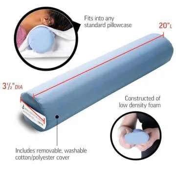 OPTP The Original McKenzie Cervical Roll, 20" Neck Support Pillow to Relieve Neck and Back Pain - Round Pillow for Improved Sleeping Support and Cervical Pain Relief - Made in The USA