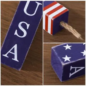 Rustic 4th of July Decorations - Treory Wooden Firework Sign