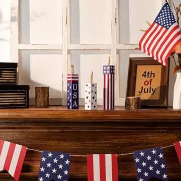 Rustic 4th of July Decorations - Treory Wooden Firework Sign