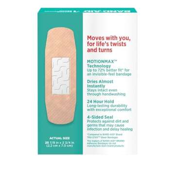 Band-Aid Skin-Flex Adhesive Bandages, Waterproof Comfort