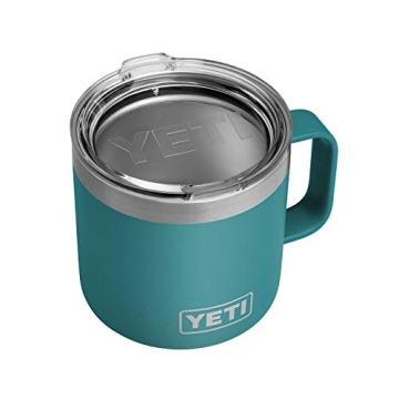 YETI Rambler 14 oz Mug - Durable Insulated Coffee Mug in River Green