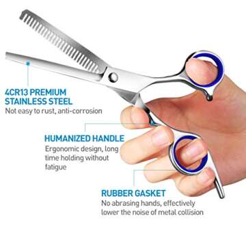 Hair Cutting Scissors Sets, Professional Stainless Steel Hair Cutting Shears Set, Haircut Scissor for Hair Salon, Barber