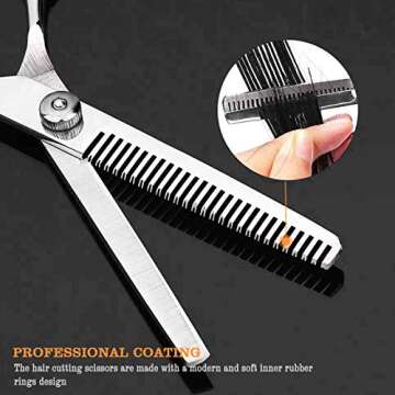 Hair Cutting Scissors Sets, Professional Stainless Steel Hair Cutting Shears Set, Haircut Scissor for Hair Salon, Barber
