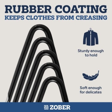 Zober Non-Slip Pants Hangers - 20 Pack for Stylish Closet
