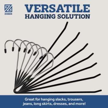 Zober Non-Slip Pants Hangers - 20 Pack for Stylish Closet
