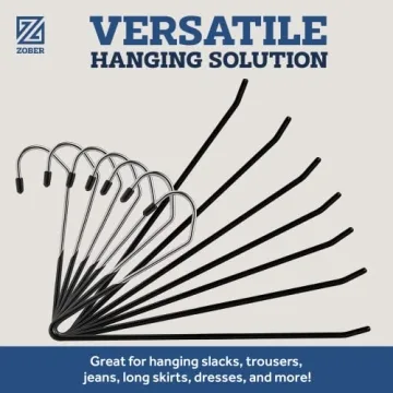 Zober Non-Slip Pants Hangers - 20 Pack for Stylish Closet