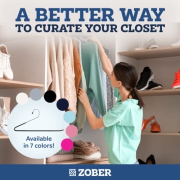 Zober Non-Slip Pants Hangers - 20 Pack for Stylish Closet