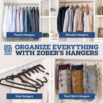 Zober Non-Slip Pants Hangers - 20 Pack for Stylish Closet