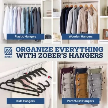 Zober Non-Slip Pants Hangers - 20 Pack for Stylish Closet