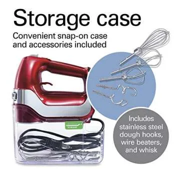 Hamilton Beach 5-Speed Hand Mixer with Slow Start & Case