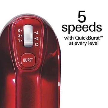 Hamilton Beach 5-Speed Hand Mixer with Slow Start & Case