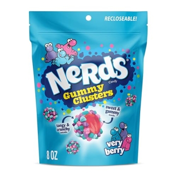 NERDS Gummy Clusters - Very Berry Back to School Candy 8 oz