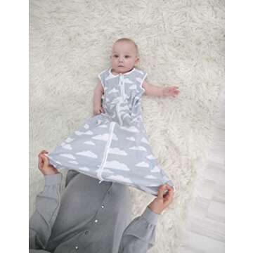 Baby Sleeping Bag Sack – Infant Sleeping Bags - Pure Cotton Wearable Blanket Baby Sleep Bag – Un...