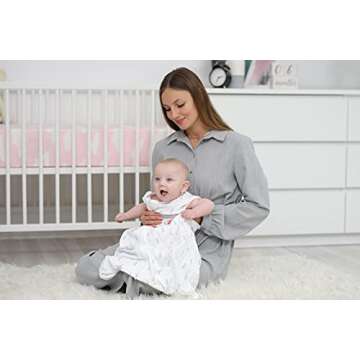 Baby Sleeping Bag Sack – Infant Sleeping Bags - Pure Cotton Wearable Blanket Baby Sleep Bag – Unisex Zip Up Baby Bag for Boys and Girls (Grey Clouds, 18-24 Months)