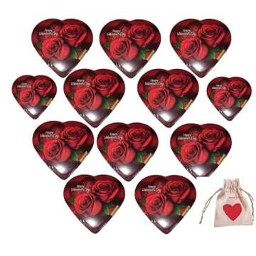 Valentine's Day Gift - Elmer Chocolate Valentine's Day Rose Flowers Heart Shaped, 2 Ounce Chocolate ...