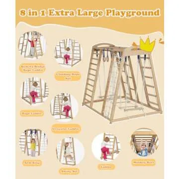 Dripex 8-in-1 Indoor Jungle Gym for Active Kids