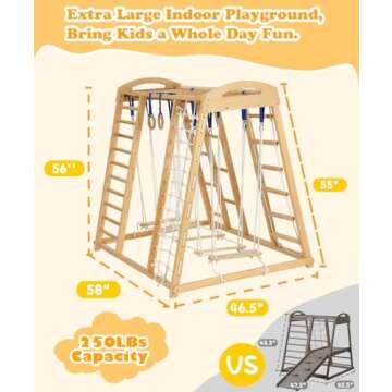 Dripex 8-in-1 Indoor Jungle Gym for Active Kids