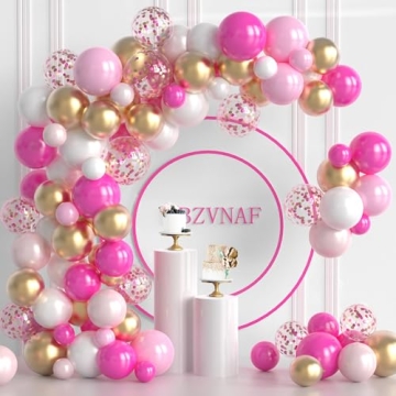 KBZVNAF Pink Gold Balloons Garland Kit - 120pcs for Parties