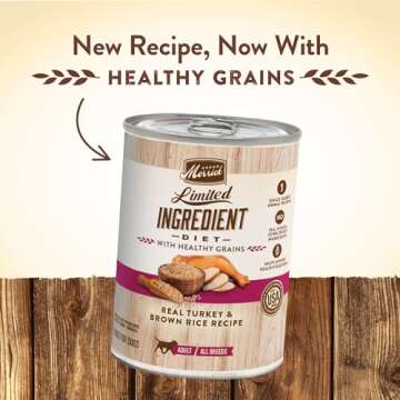 Merrick Limited Ingredient Diet Premium Healthy Grains Turkey Canned Dog Food (12 Pack, 12.7 oz)