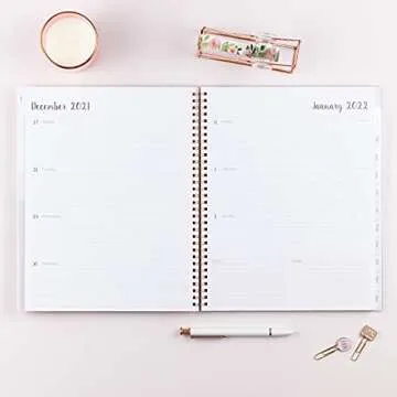 Blue Sky 2022 Weekly & Monthly Planner, 8.5" x 11", Frosted Flexible Cover, Wirebound, Joselyn (110394-22)