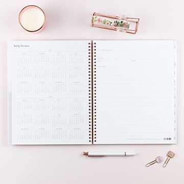 Blue Sky 2022 Weekly & Monthly Planner, 8.5" x 11", Frosted Flexible Cover, Wirebound, Joselyn (110394-22)