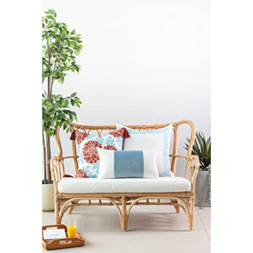 Coastal Velvet Baby Blue Pillow Cover for Indoor Outdoor