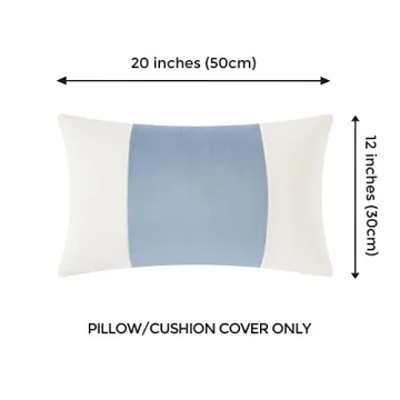 Coastal Velvet Baby Blue Pillow Cover for Indoor Outdoor