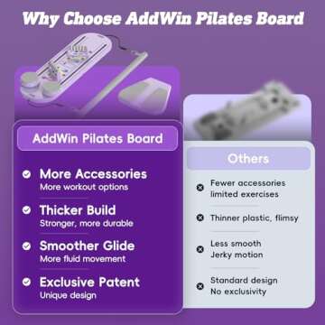 Pilates Board Multifunctional Abdominal Board, Foldable Ab Core Trainer Board, Abs Core Workout Exercise Reformer Set, Premium Pilates Reformer Set for Full-Body Workouts, Purple