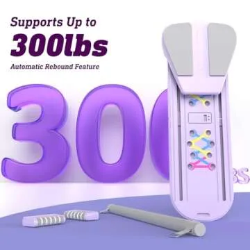 Pilates Board Multifunctional Abdominal Board, Foldable Ab Core Trainer Board, Abs Core Workout Exercise Reformer Set, Premium Pilates Reformer Set for Full-Body Workouts, Purple