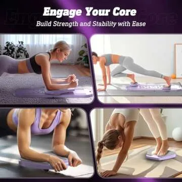 Pilates Board Multifunctional Abdominal Board, Foldable Ab Core Trainer Board, Abs Core Workout Exercise Reformer Set, Premium Pilates Reformer Set for Full-Body Workouts, Purple