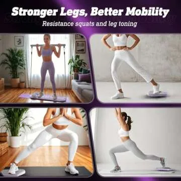 Pilates Board Multifunctional Abdominal Board, Foldable Ab Core Trainer Board, Abs Core Workout Exercise Reformer Set, Premium Pilates Reformer Set for Full-Body Workouts, Purple