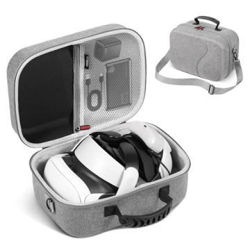 Large Carrying Case for Quest 3 Case Compitable with BOBOVR M3PRO Elite Head Strap, Oculus Meta Ques...