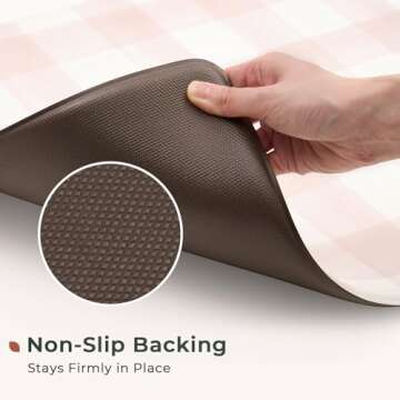 Farmhouse Plaid Kitchen Mats Set - Comfort & Style