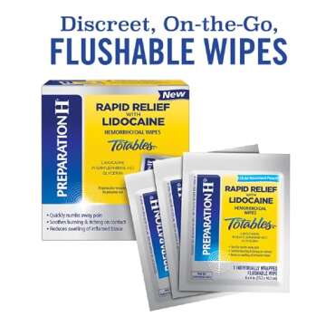 Preparation H Rapid Relief Wipes with Lidocaine - 20 Count