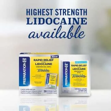 Preparation H Rapid Relief Wipes with Lidocaine - 20 Count