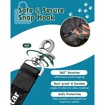 Vastar Adjustable Pet Car Seat Belt Safety Leash 2 Pack