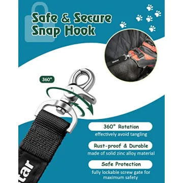 Vastar Adjustable Pet Car Seat Belt Safety Leash 2 Pack