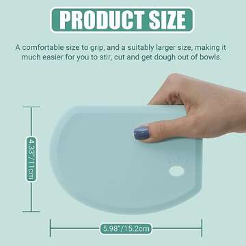 Durable Silicone Dough Scraper - Perfect for All Bakers