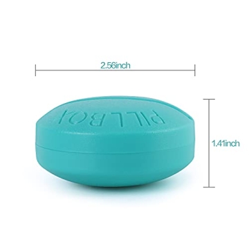 Inovat Portable 4-Compartment Travel Pill Box Light Blue