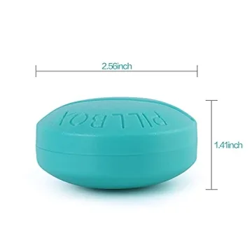 Inovat Portable 4-Compartment Travel Pill Box Light Blue