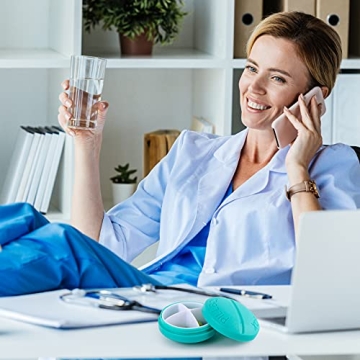 Inovat Portable 4-Compartment Travel Pill Box Light Blue