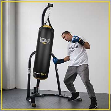Everlast Powercore Nevatear Durable 80 Pound Boxing MMA Strength Training Hangable Heavy Punching Ba...