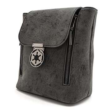 Loungefly x Star Wars Imperial Convertible Mini Backpack, Black