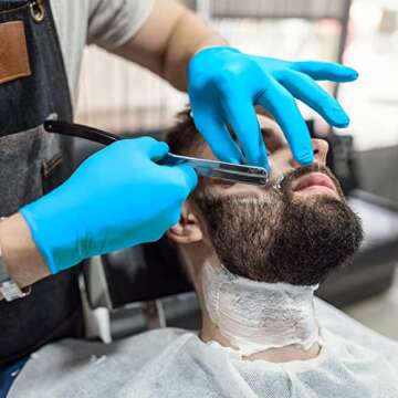 Wostar Disposable Gloves Large Powder & Latex Free 4mil 100 Pcs Exam Disposable Nitrile Non-Sterile Gloves