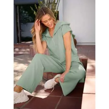 Stylish MEROKEETY Women 2 Piece Sweatsuit Set for Comfort